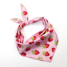 Rosy Strawberries Set: Personalized Collar, Leash, Harness and Bandana - CurliTail
