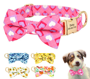 Multidesign Bowtie Dog Collar: Personalized Accessory in multiple colors